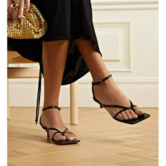Bottega Veneta Women's Stretch Ankle Strap Kitten Heel Sandals Sz 36.5 MSRP $990 - Picture 2 of 11